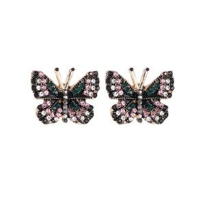 New Rhinestone Butterfly Post Earrings